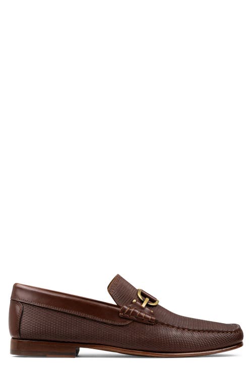 Donald Pliner Dacio Bit Loafer In Whiskey Lizard Print