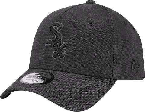 Men's New Era Charcoal Chicago White Sox Logo Essentials 9FORTY A-Frame Adjustable Hat