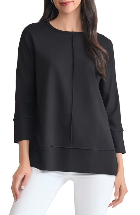 Serenity Three Quarter Sleeve Knit Top (Regular & Petite)