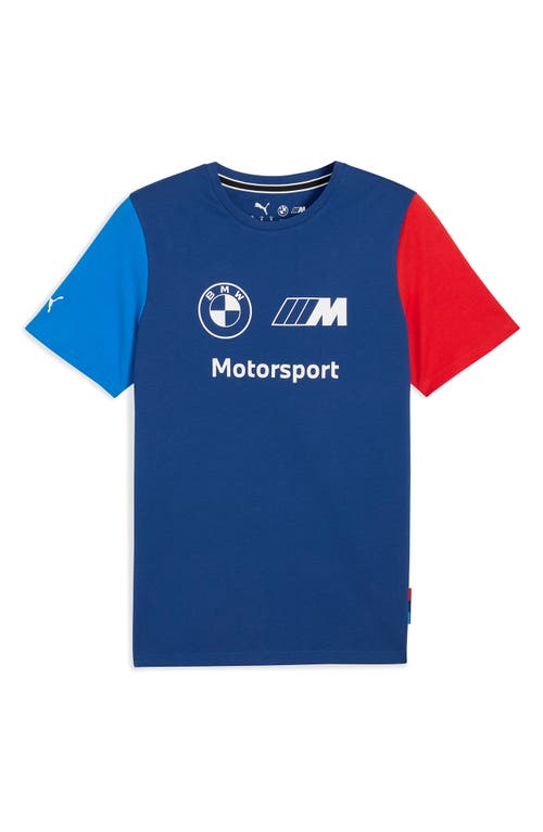 Puma Bmw M Motorsport Essential Logo Graphic T-shirt In Blue