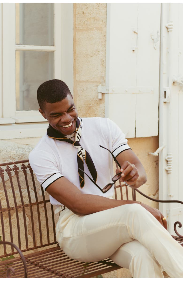 Elizabetta Lazio - Hand Rolled Silk Neckerchief for Men, Alternate, color, 