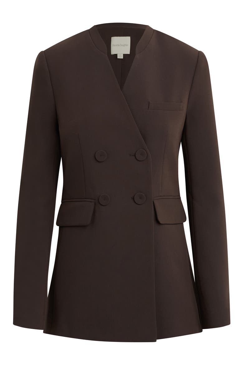 The Celeste Double Breasted Blazer, Alternate, color, ESPRESSO