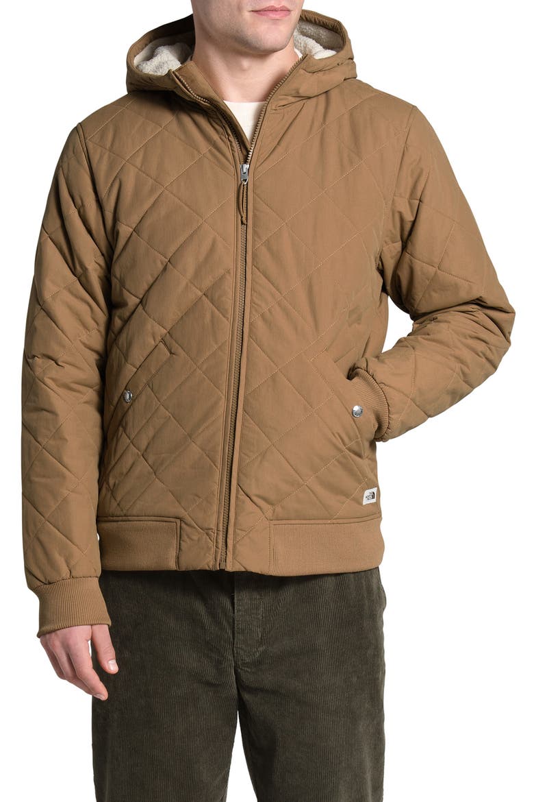 Cuchillo Water Resistant Full Zip Hoodie, Main, color, UTILITY BROWN