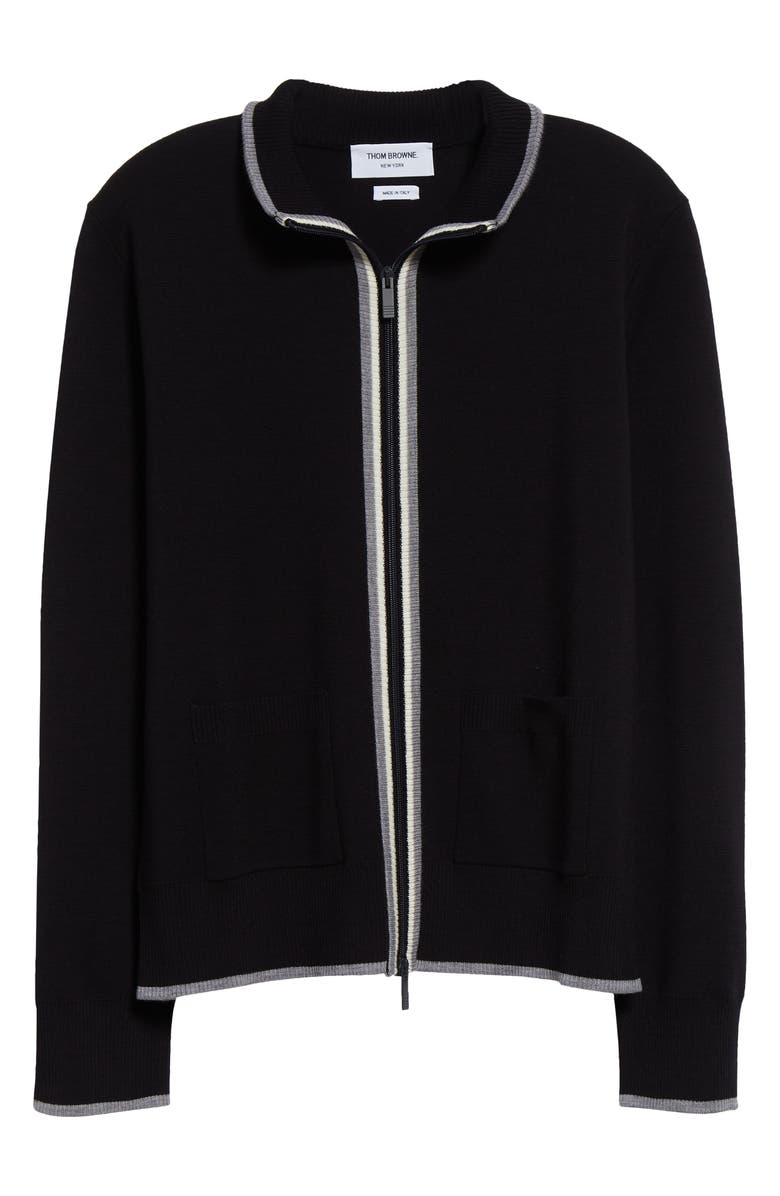 Thom Browne Milano Stitch Virgin Wool Cardigan, Alternate, color, 