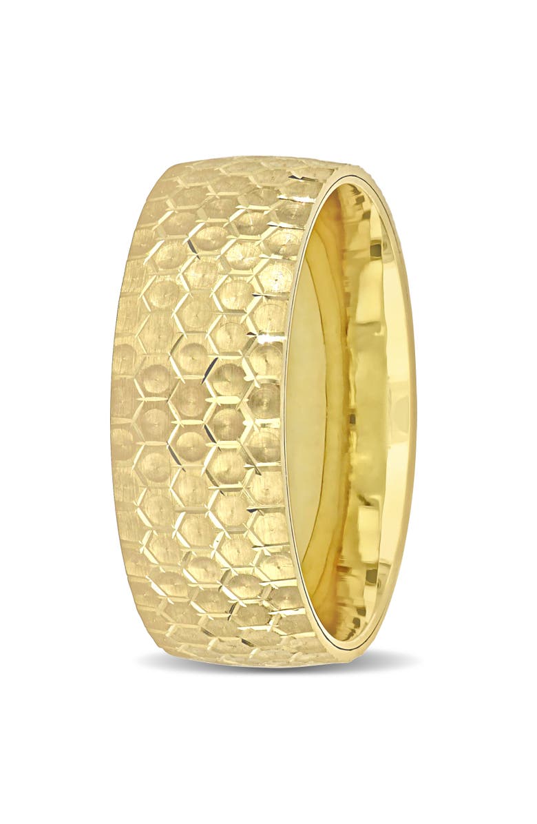 Julianna B. 7mm Geometric Pattern Wedding Band 14k, Alternate, color, 
