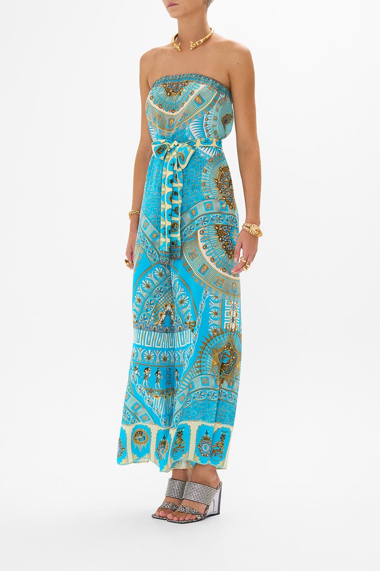TIE WAIST STRAPLESS JUMPSUIT TEMPLE OF LIGHT, Alternate, color, TEMPLE OF LIGHT
