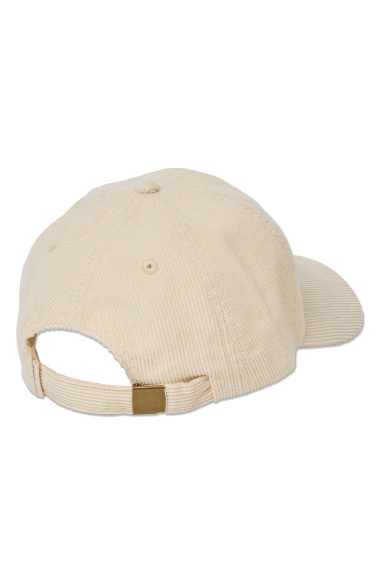 Billabong Embroidered Cotton Twill Baseball Cap, Alternate, color, Winter White