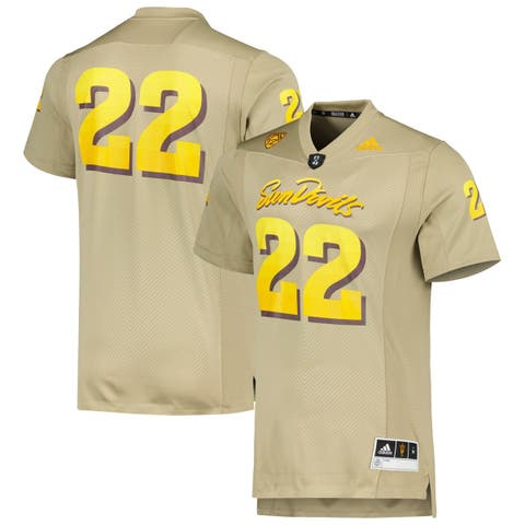 Men's adidas #22 Tan Arizona State Sun Devils Rising Devils Premier Strategy Jersey