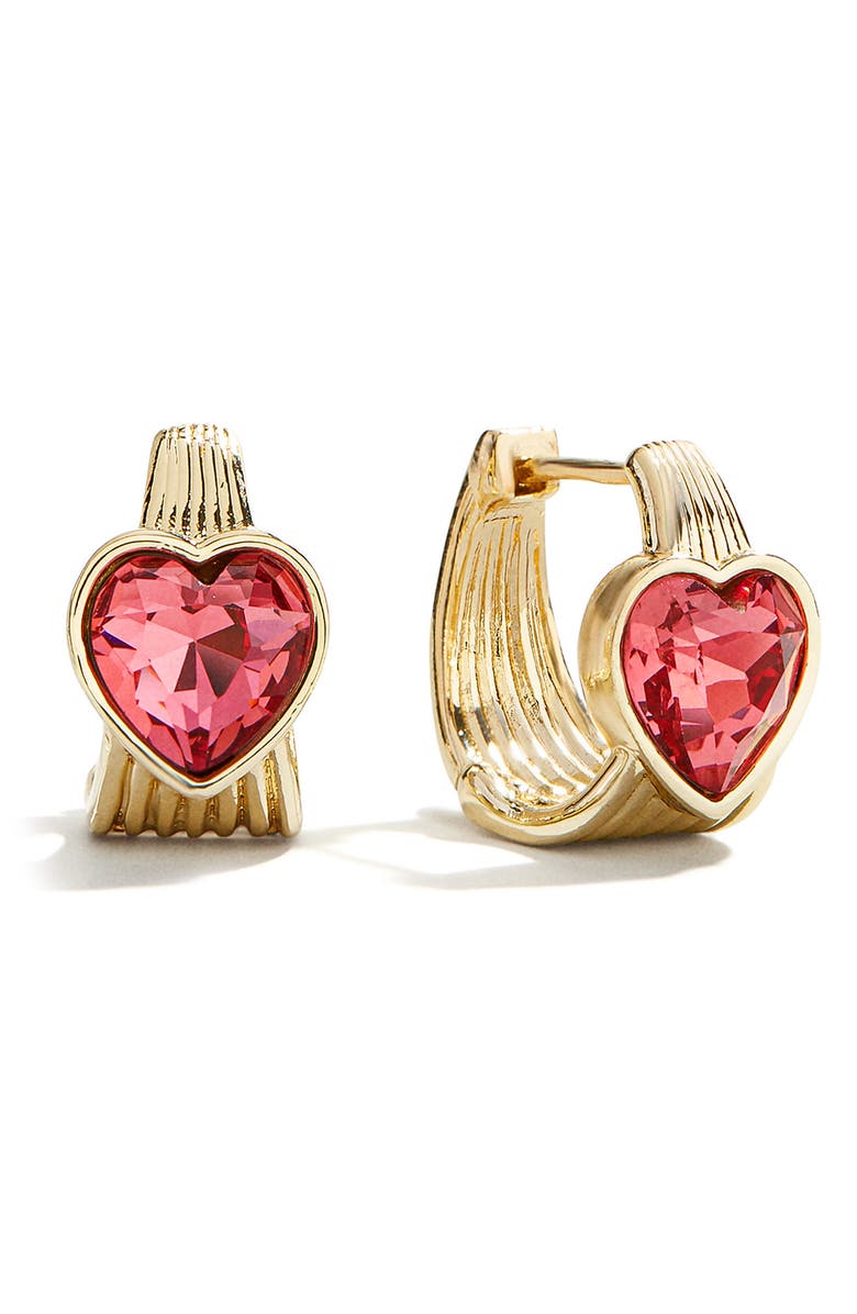 BaubleBar Alexandra Set of 2 Hoop & Front/Back Earrings, Alternate, color, Pink