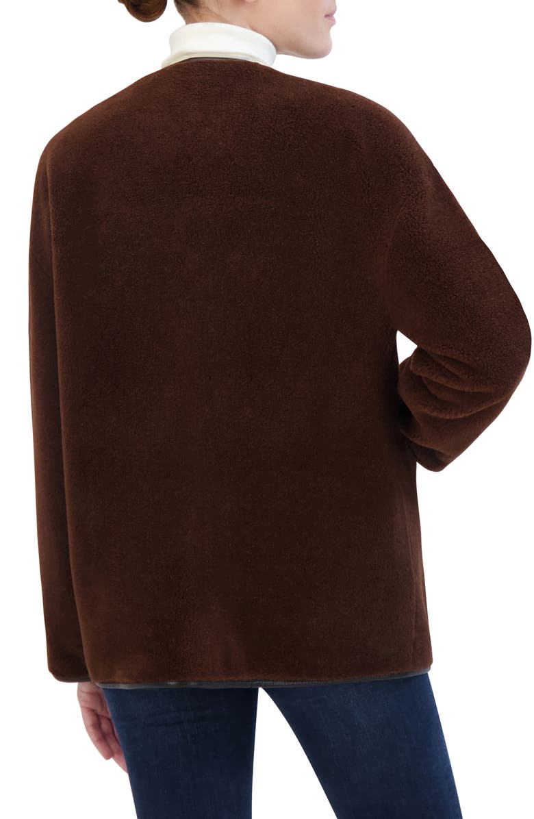 Rebecca Minkoff Faux Shearling Coat, Alternate, color, Chocolate