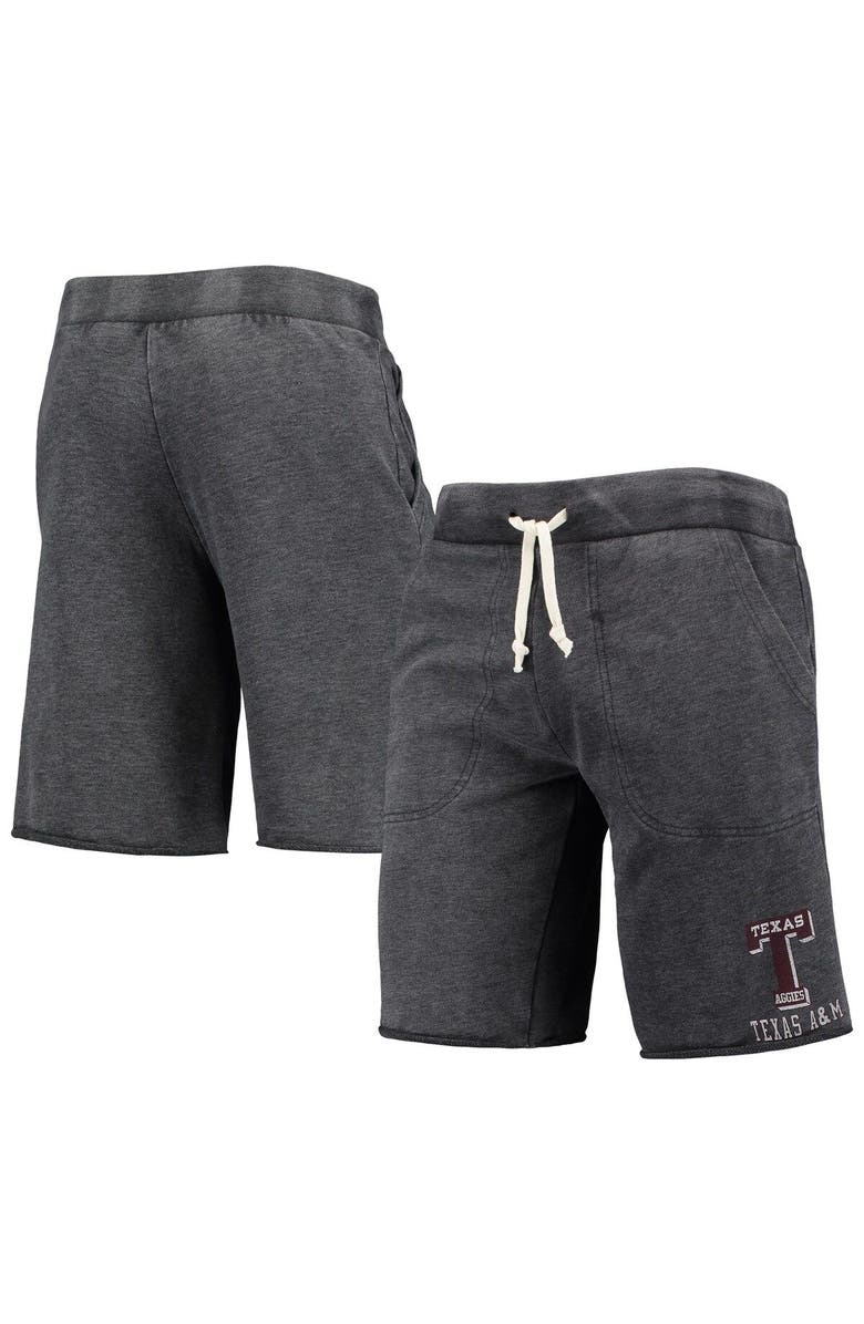 ALTERNATIVE APPAREL Men's Heathered Black Alternative Apparel Texas A&M Aggies Victory Lounge Shorts, Main, color, 