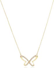 The Lovery Fine Jewelry Large Diamond Butterfly Cutout Necklace
