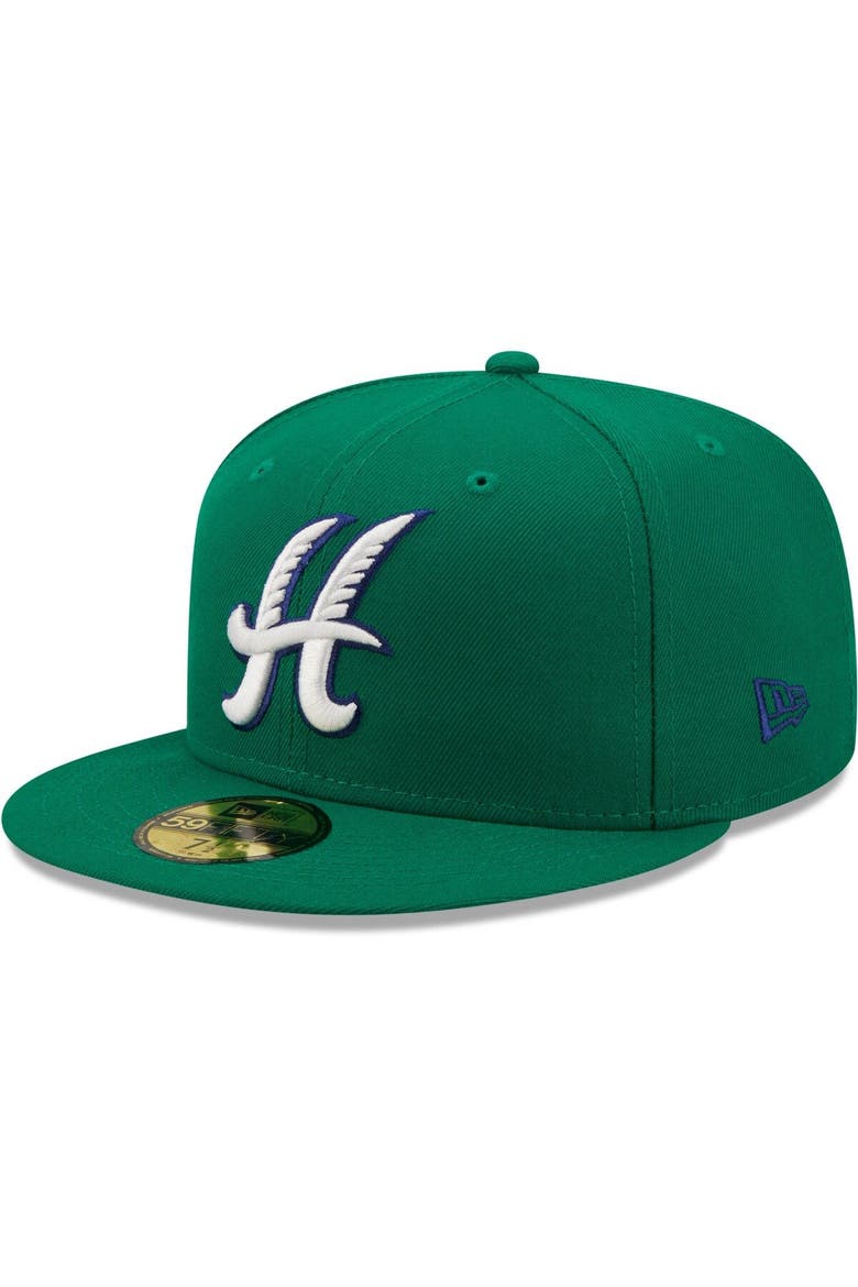Men's New Era Green Hartford Yard Goats Alternate Logo Authentic Collection 59FIFTY Fitted Hat, Alternate, color, Green