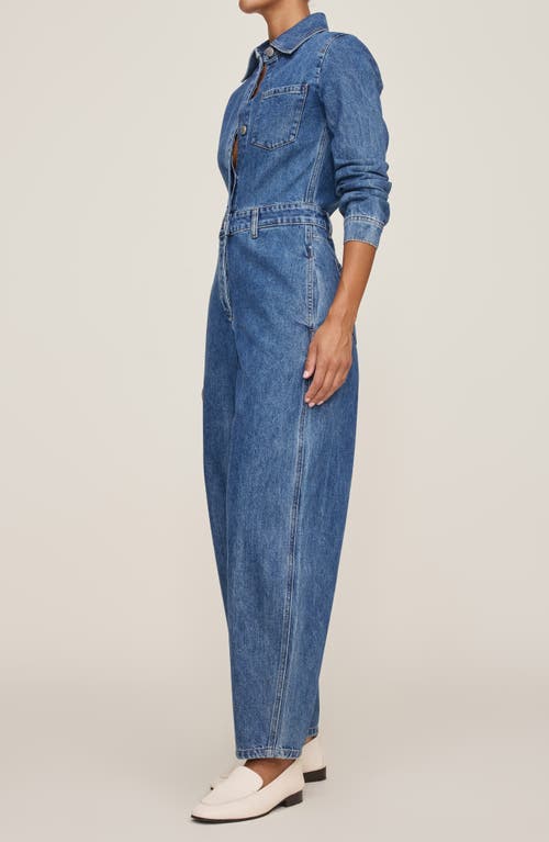 Dl1961 Alissa Long Sleeve Denim Jumpsuit In Blue