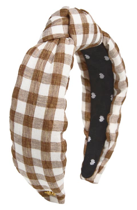 Knotted Gingham Headband