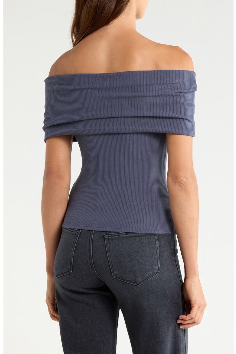 Rosarita Rib Knit Off the Shoulder Top, Alternate, color, PACIFIC BLUE