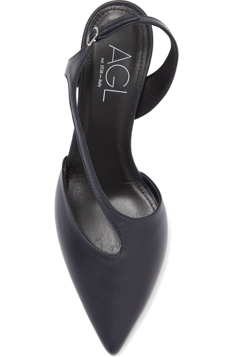AGL Leather Asymmetric Ankle Strap Pump, Alternate, color,