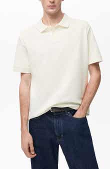 MANGO Regular Fit Cotton Pique Knit Polo