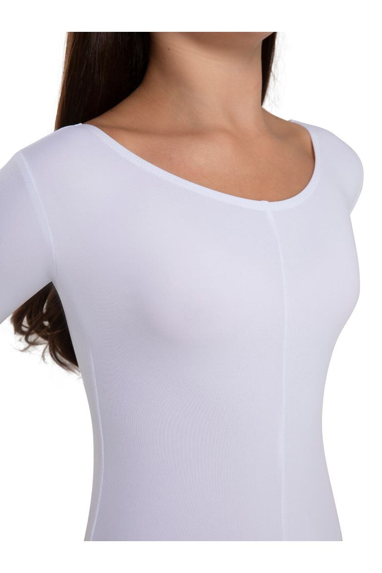 Long Sleeve Unitard, Alternate, color, White