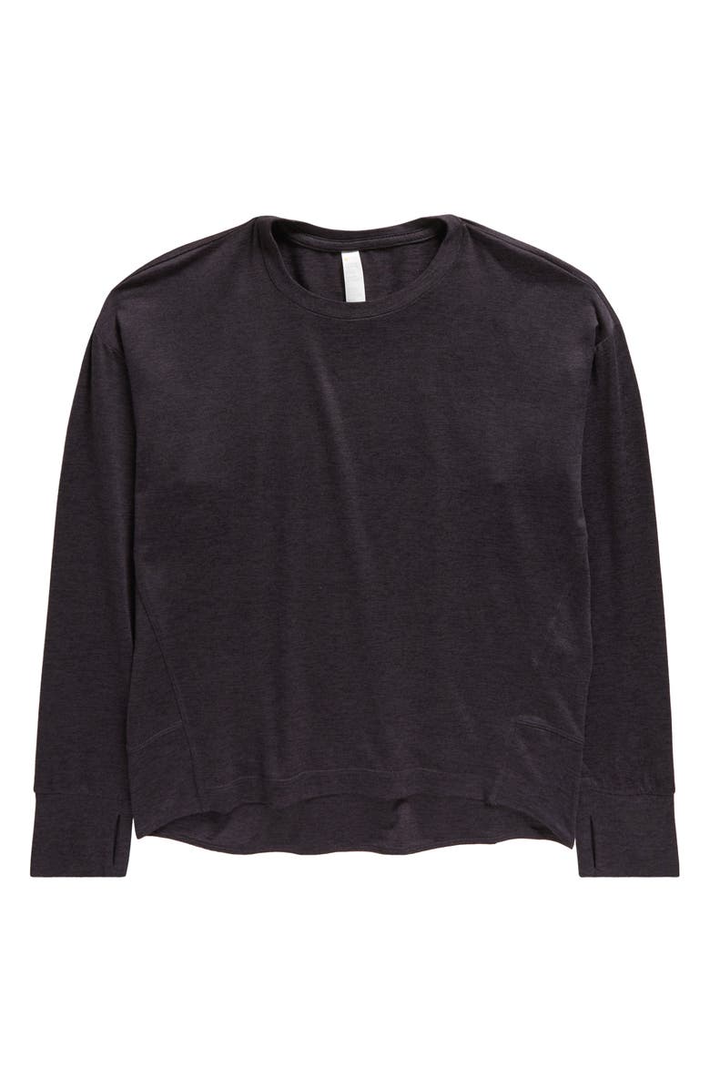 Zella Girl Kids' Restore Oversize Long Sleeve T-Shirt, Main, color, 