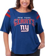 G-III 4HER BY CARL BANKS Women's G-III 4Her by Carl Banks Royal New York Giants Plus Size Linebacker T-Shirt