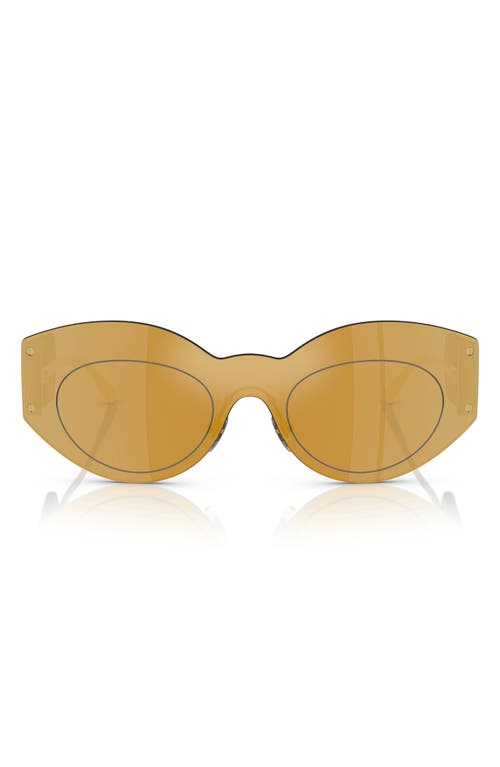 Versace 44mm Irregular Sunglasses In Gold Mirror