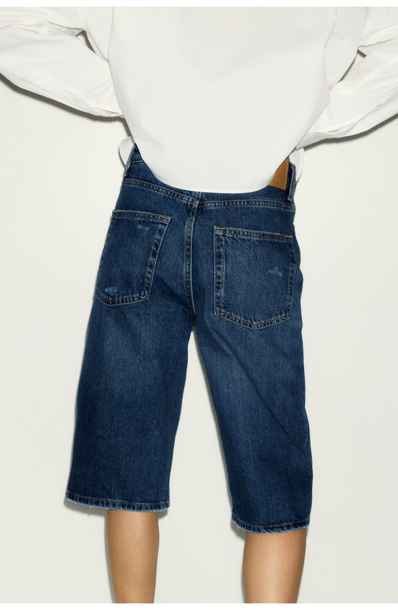 H&M Denim Bermuda Shorts, Alternate, color, Dark Denim Blue