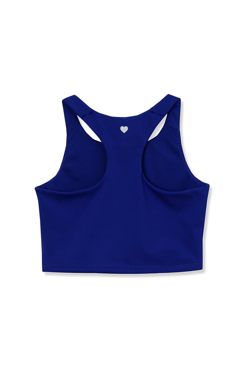 Lands' End Girls Active Crop Tank, Alternate, color, Deep Blue