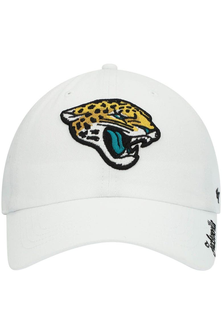 Women's '47 White Jacksonville Jaguars Miata Clean Up Logo Adjustable Hat, Alternate, color, White