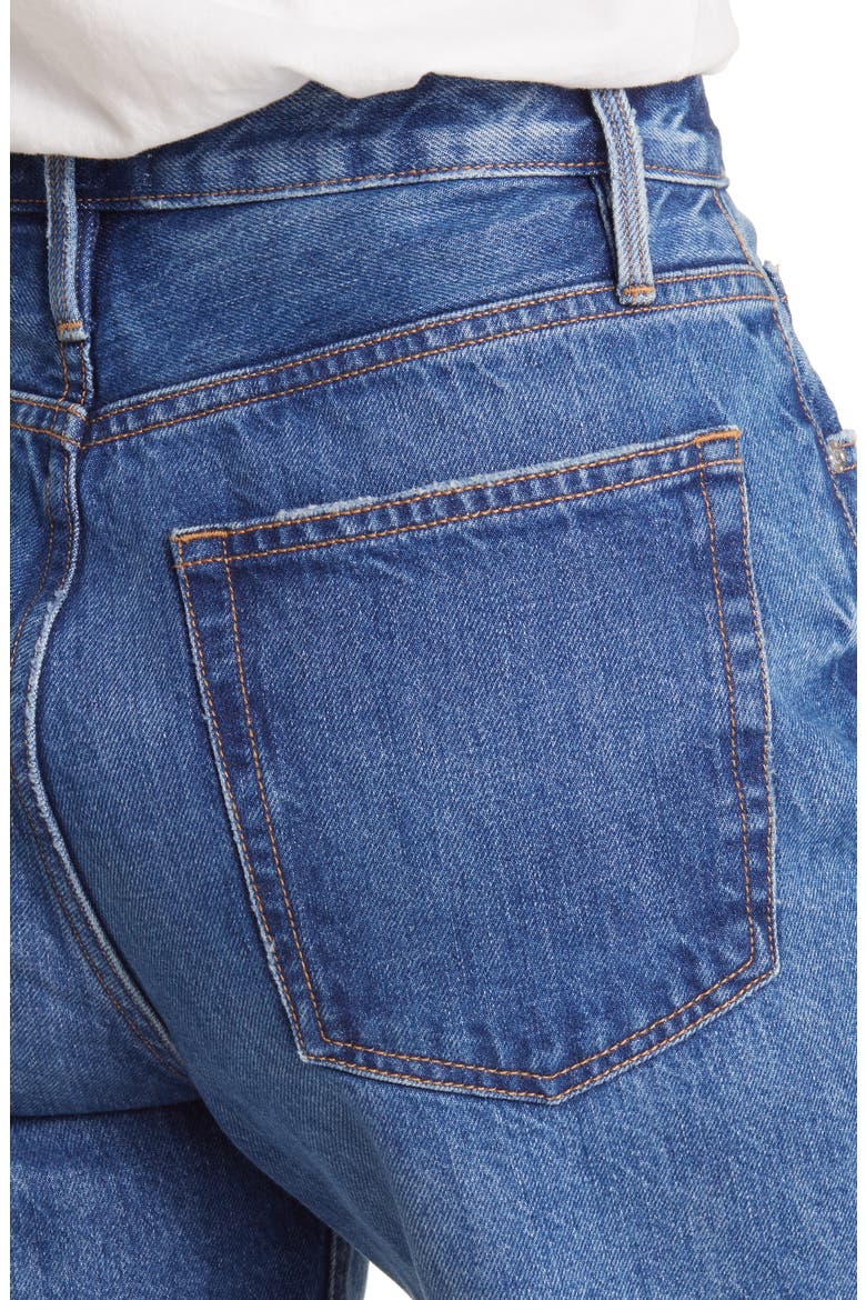 High Waist Denim Bermuda Shorts, Alternate, color, DEL AMO