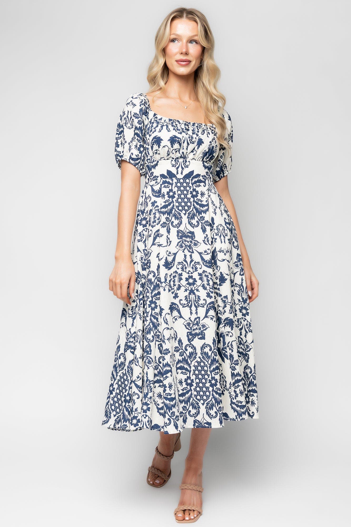 selected Ivory + Dark Blue