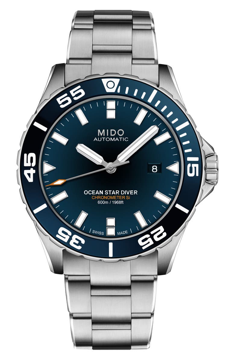 MIDO Ocean Star Diver Automatic Bracelet Watch, 43.5mm, Main, color, 
