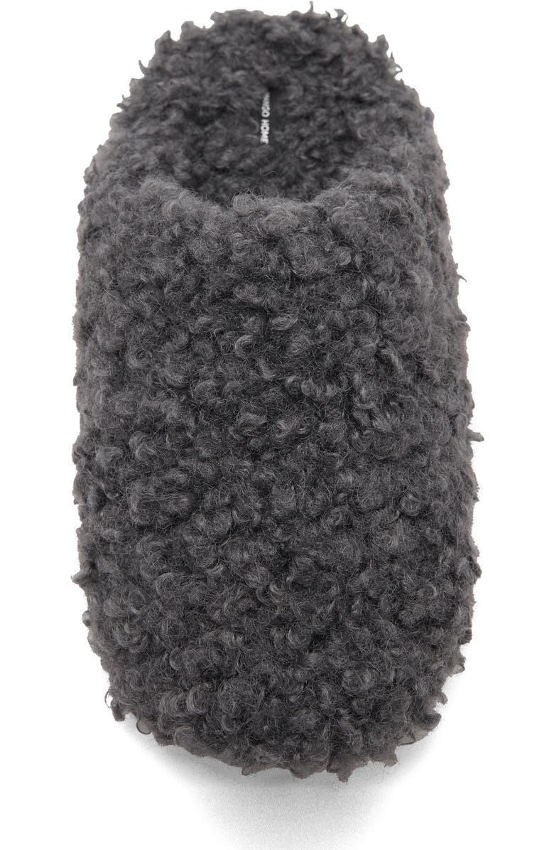 MANGO Faux Shearling Slipper, Alternate, color, Charcoal