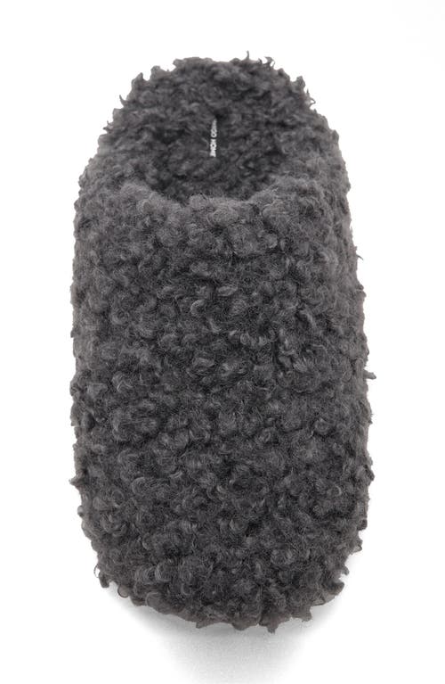 Mango Faux Shearling Slipper In Gray