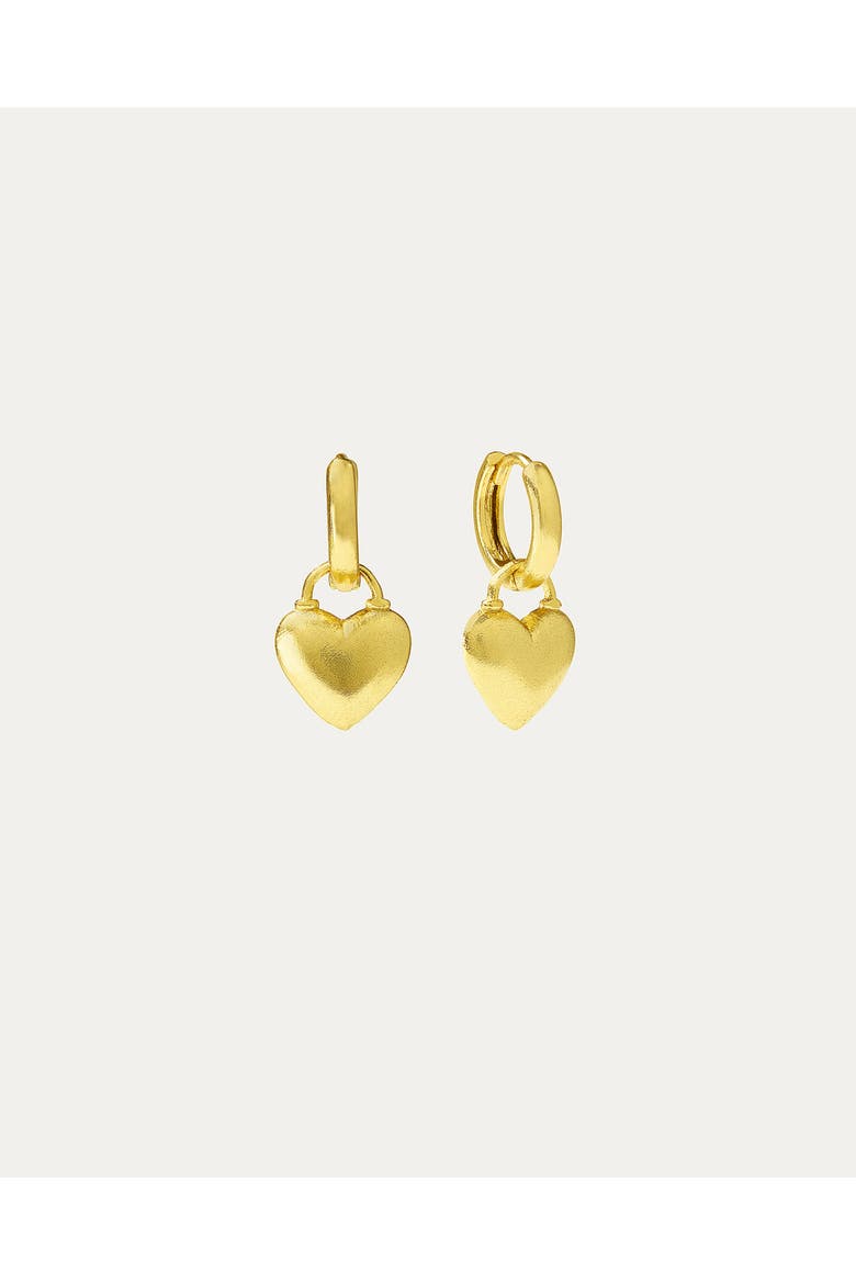 Niko Heart Huggie Earrings, Main, color, Gold