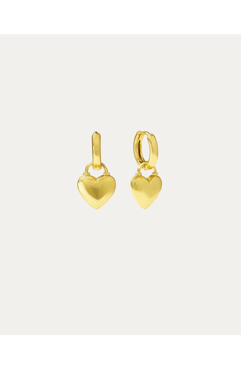 Ottoman Hands Niko Heart Huggie Earrings, Main, color, Gold