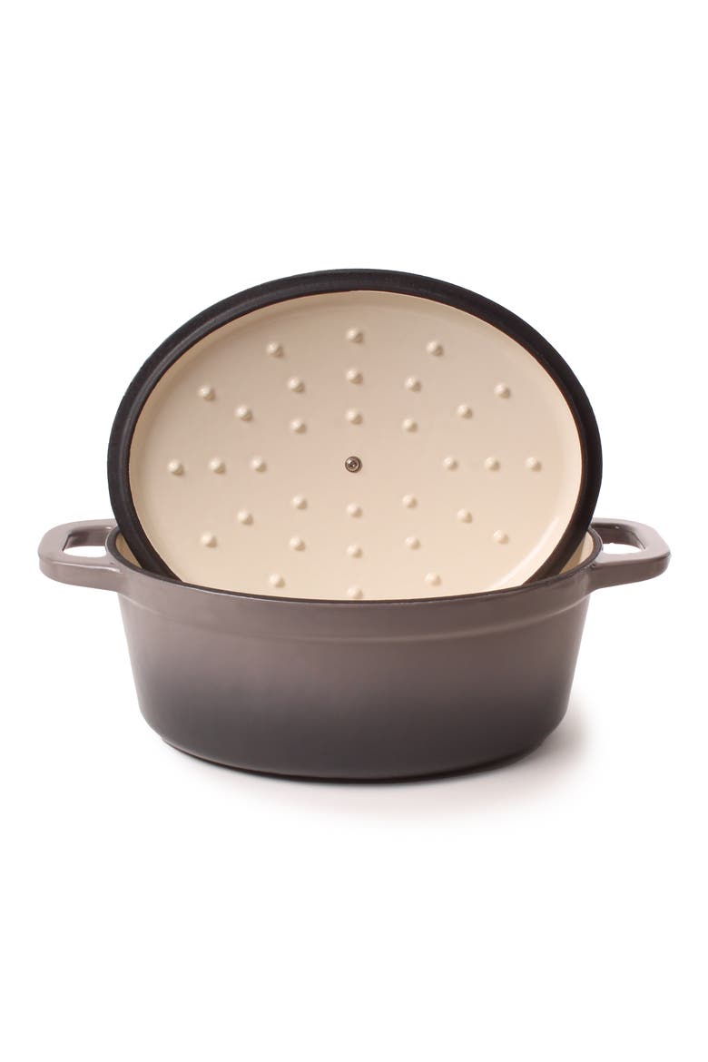 Neo Cast Iron Stockpot 4-Piece Set, Alternate, color, OYSTER