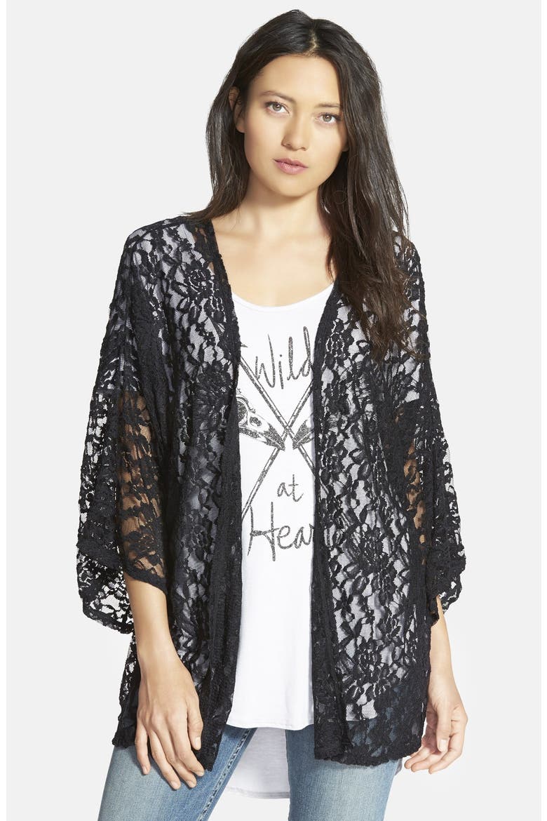 Lace Kimono, Main, color, JET BLACK