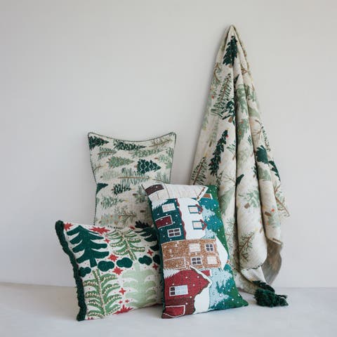 Woodland Canopy Cotton & Linen Lumbar Pillow