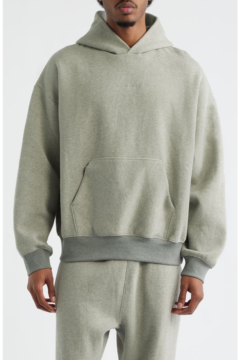 Signature Classic Fit Hoodie, Main, color, CONCRETE/DARK CONCRETE HEATHER