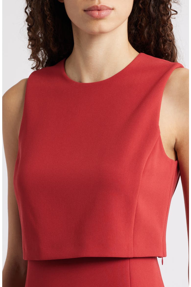 Sleeveless Minidress, Alternate, color, CLARET
