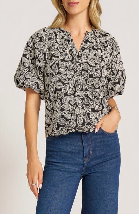 Irie Embroidered Leaf Top