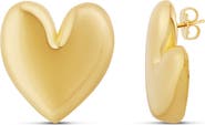 SHYMI Oversize Puffy Heart Statement Earrings