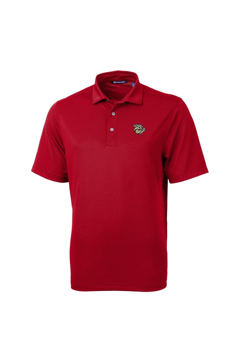 Men's Cutter & Buck Red Lehigh Valley IronPigs Big & Tall Virtue Eco Pique Recycled Polo, Alternate, color, Red