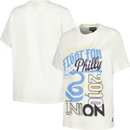 THE WILD COLLECTIVE Women's The Wild Collective Cream Philadelphia Union Oversized Washed T-Shirt
