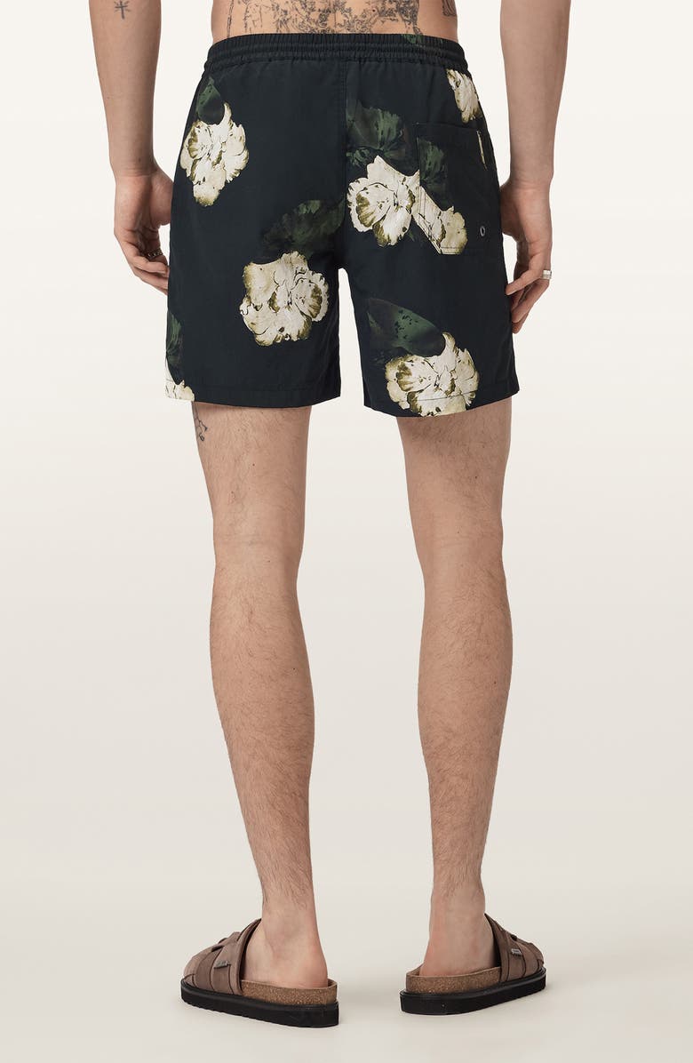 AllSaints Novelle Swim Trunks, Alternate, color, Jet Black