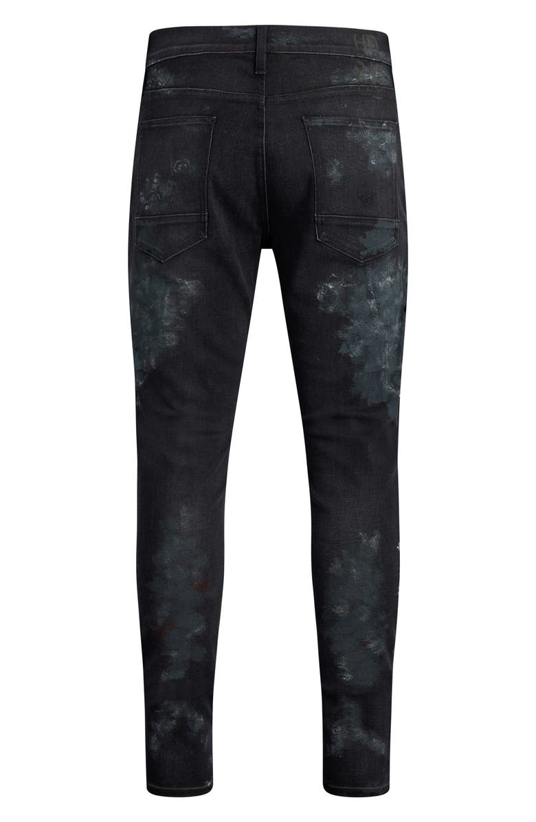 Hudson Jeans Zack Paint Splatter Skinny Jeans, Alternate, color, 