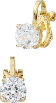 SAVVY CIE JEWELS Cubic Zirconia Clip-On Stud Earrings
