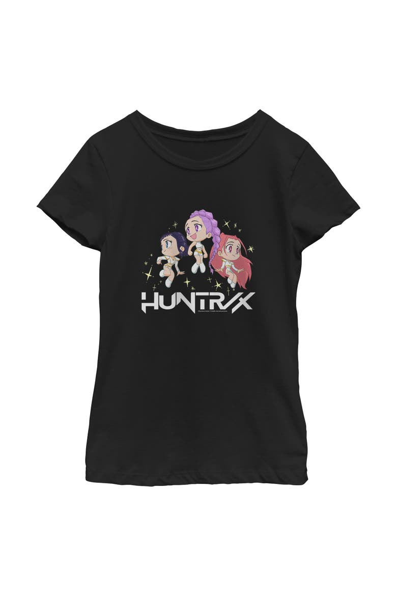 Girls' Chibi Trio Huntrix T-Shirt, Main, color, Black