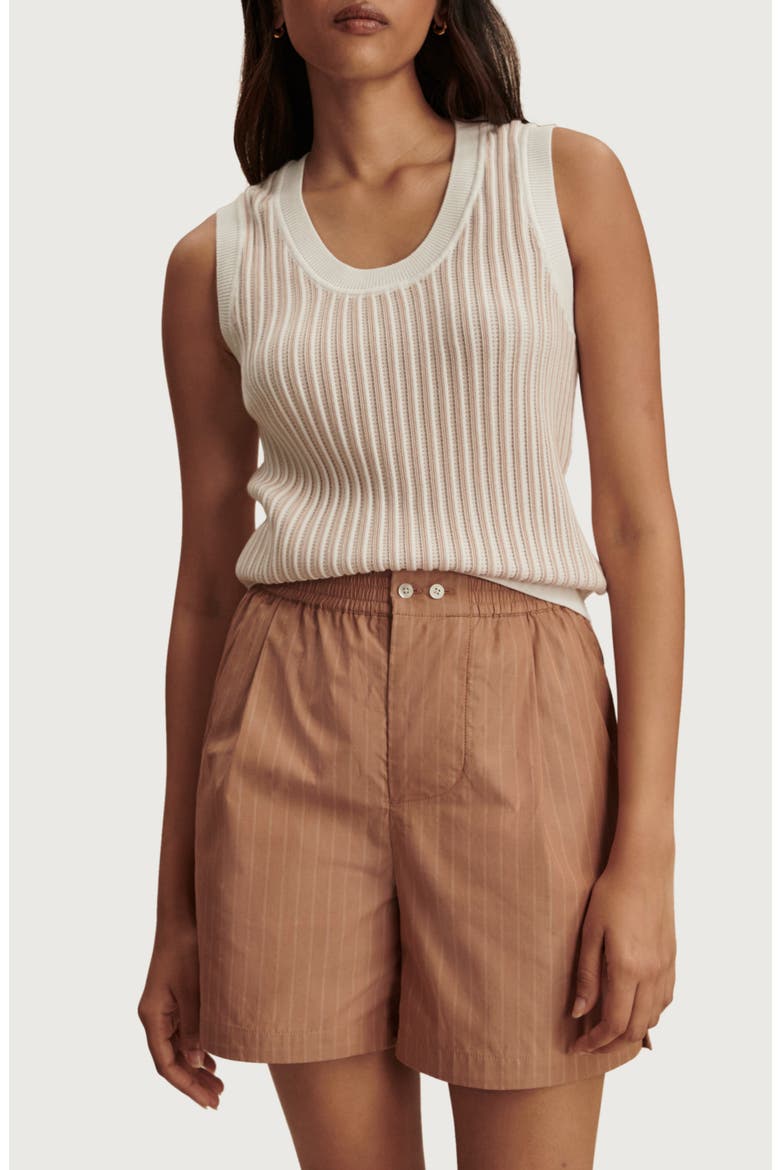 Aldcroft Rib Knit Cotton Tank, Main, color, SNOW WHITE